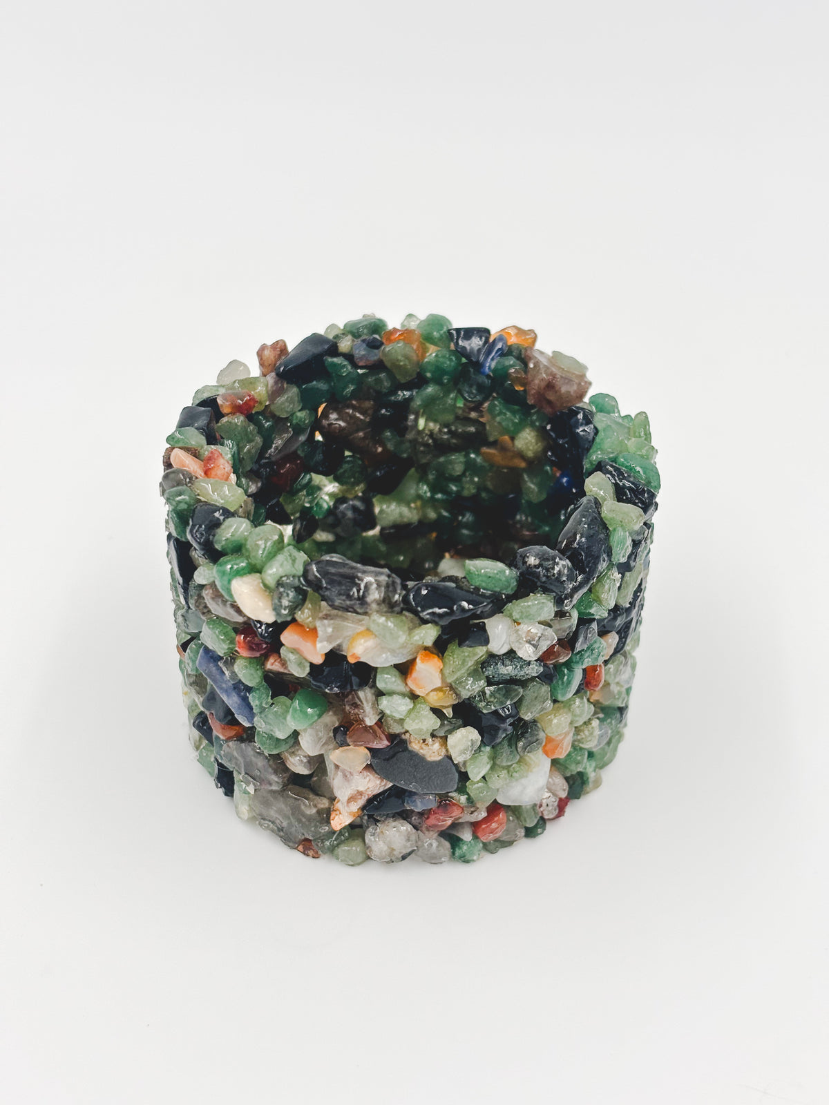Mini Gemstone Chip Pot - Green Quartz