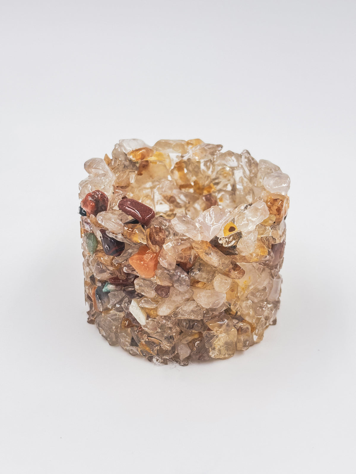 Mini Gemstone Chip Pot - Quartz