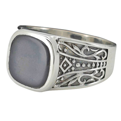 Black Onyx Sterling Silver Man's Ring
