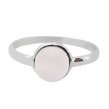 Rose Quartz Sterling Silver Adjustable Ring