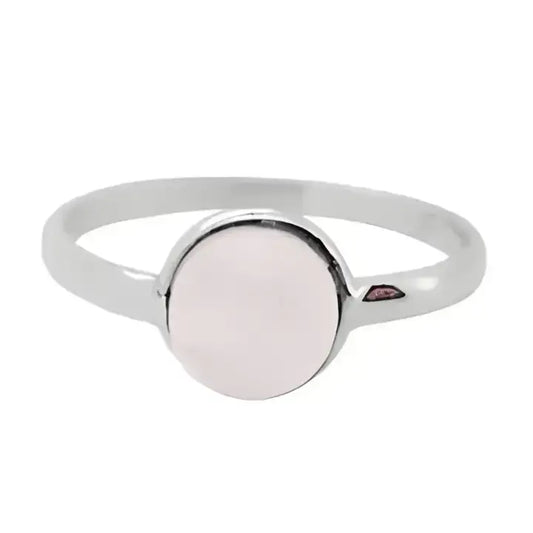 Rose Quartz Sterling Silver Adjustable Ring