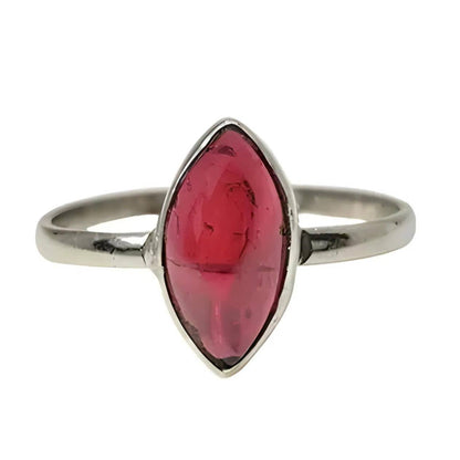 Garnet Sterling Silver Ring