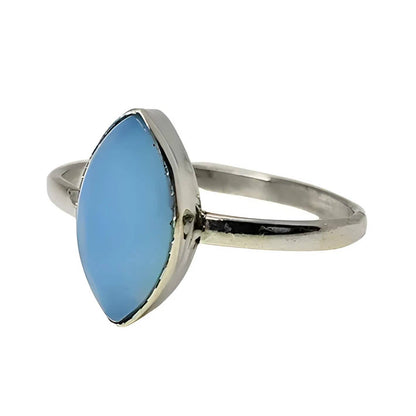 Blue Chalcedony Sterling Silver Ring
