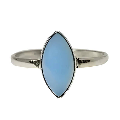 Blue Chalcedony Sterling Silver Ring