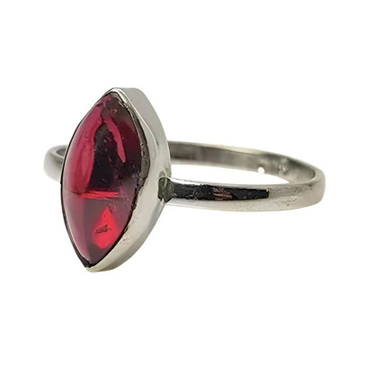 Garnet Sterling Silver Ring