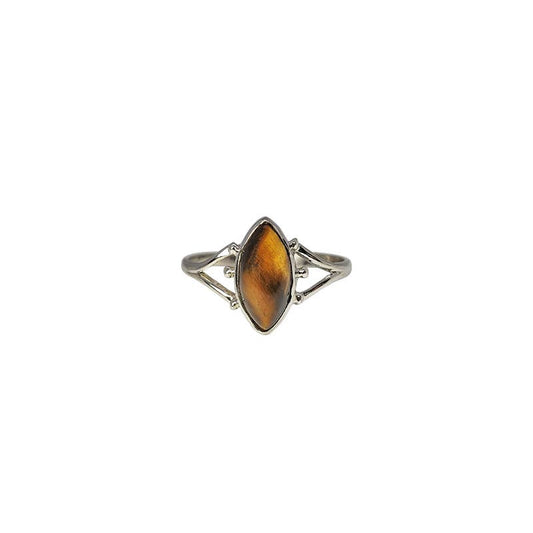 Tiger Eye  Stone Sterling Silver Ring