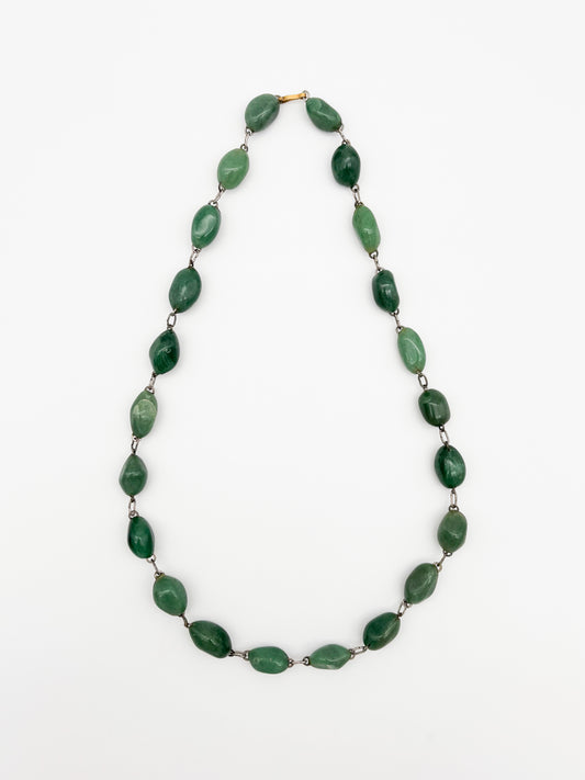 Forest Agate Gemstone Chain Necklace