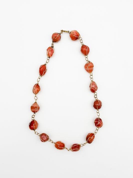 Wildflare Agate Gemstone Chain Necklace