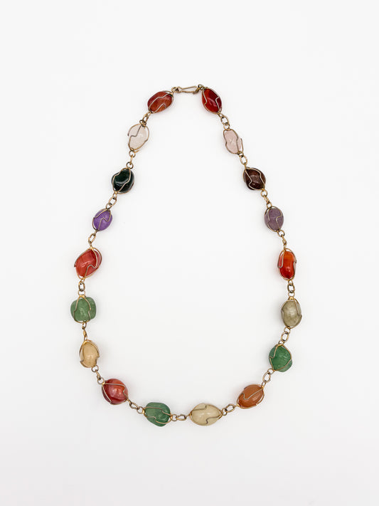 Elements Agate Gemstone Chain Necklace