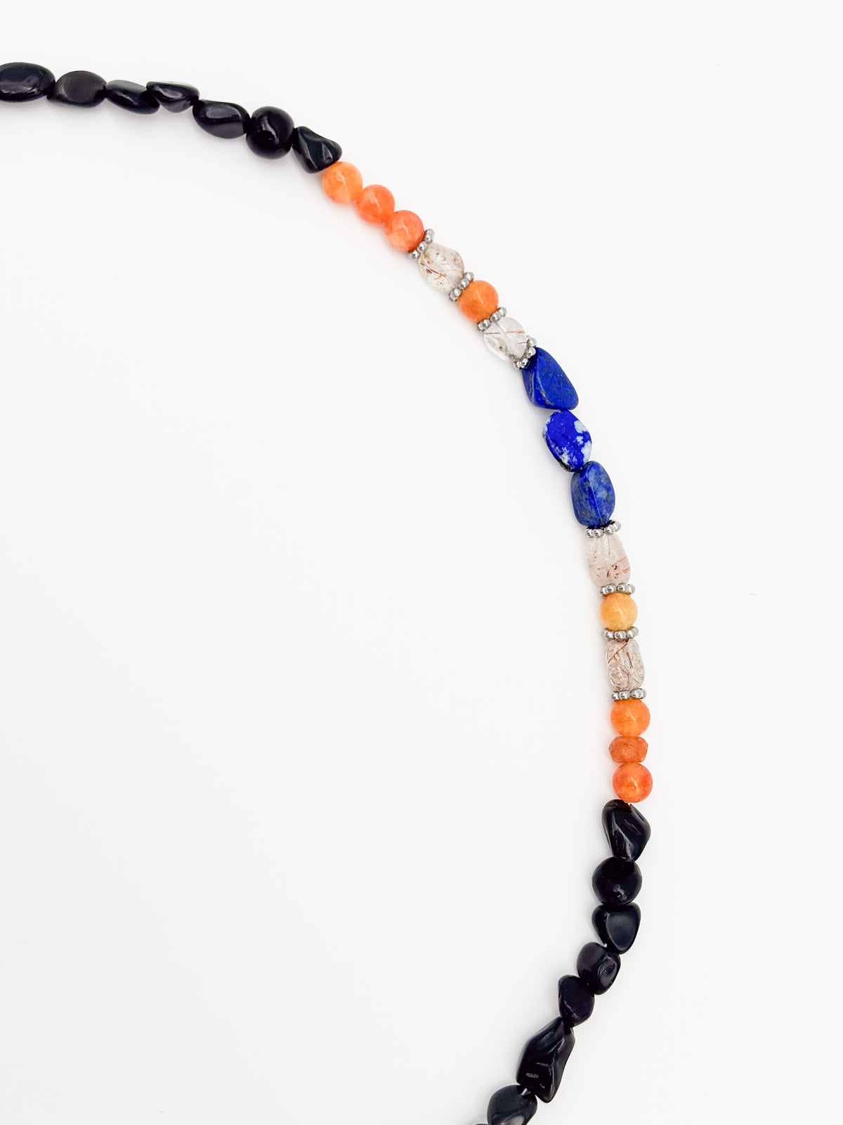 Sunset Eclipse Gemstone Charm Keeper Necklace