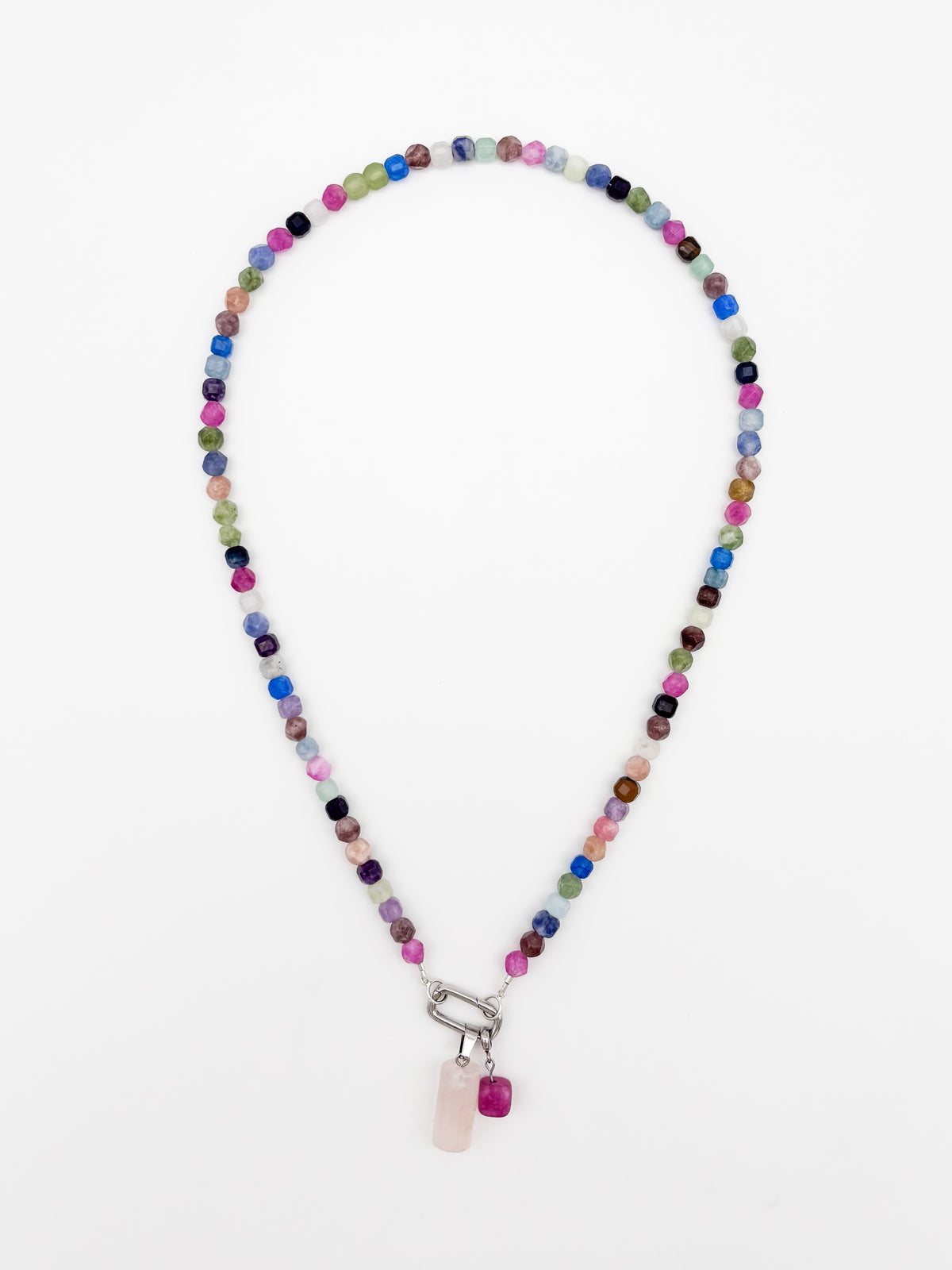 Candy Prism Gemstone Charm Keeper Necklace