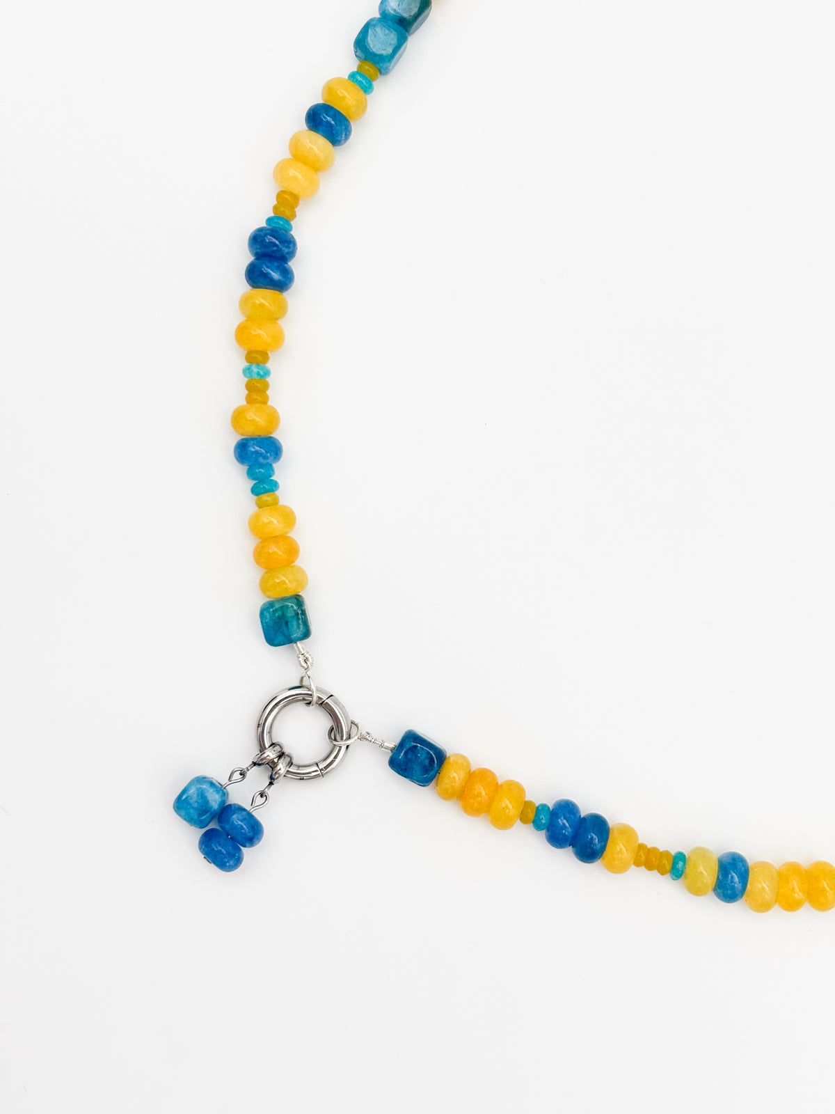 Summer Beam Gemstone Charm Keeper Necklace