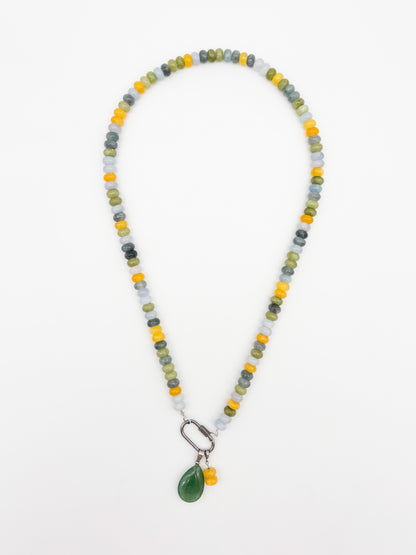 Sunrise Meadow Charm Keeper Gemstone Necklace