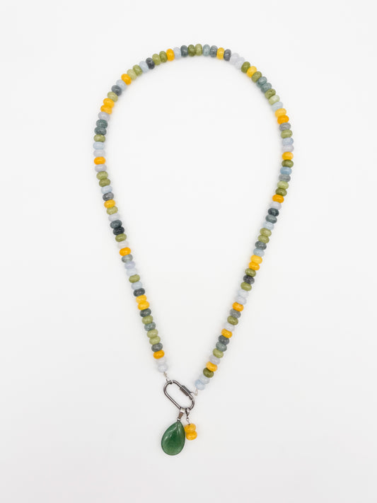 Sunrise Meadow Charm Keeper Gemstone Necklace