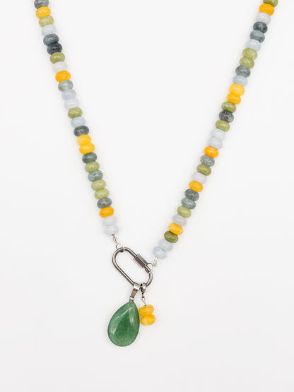 Sunrise Meadow Charm Keeper Gemstone Necklace