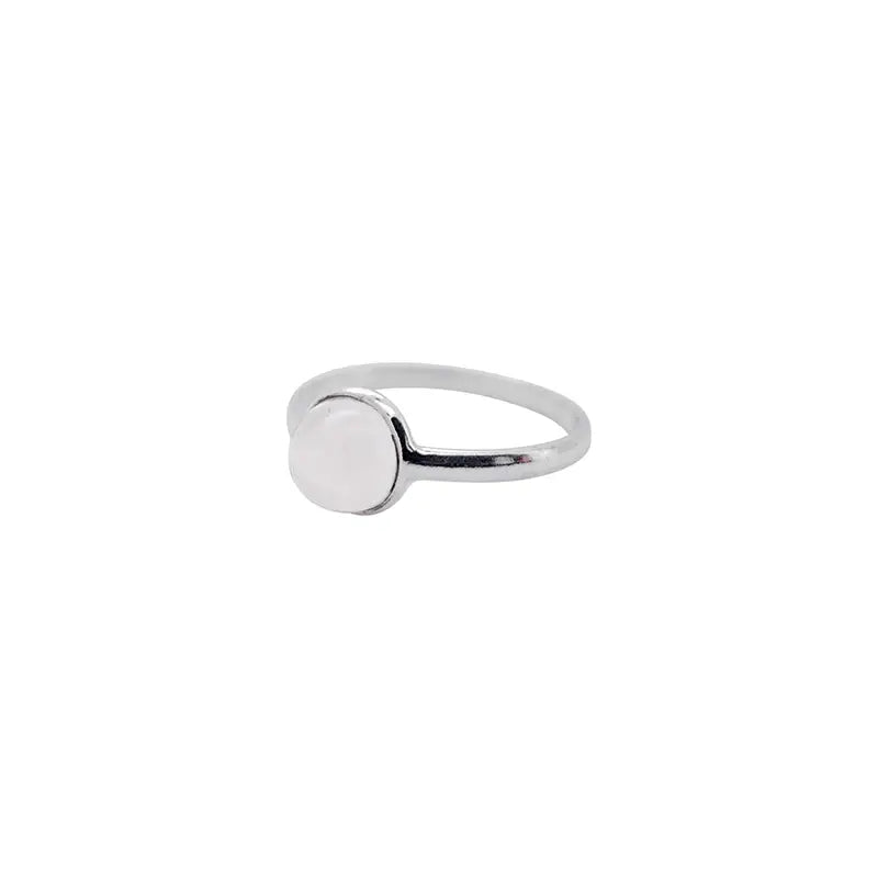 Rose Quartz Sterling Silver Adjustable Ring