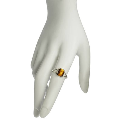 Tiger Eye Stone Sterling Silver Ring