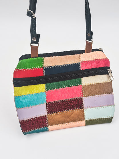 Patchwork Leather Crossbody - Small