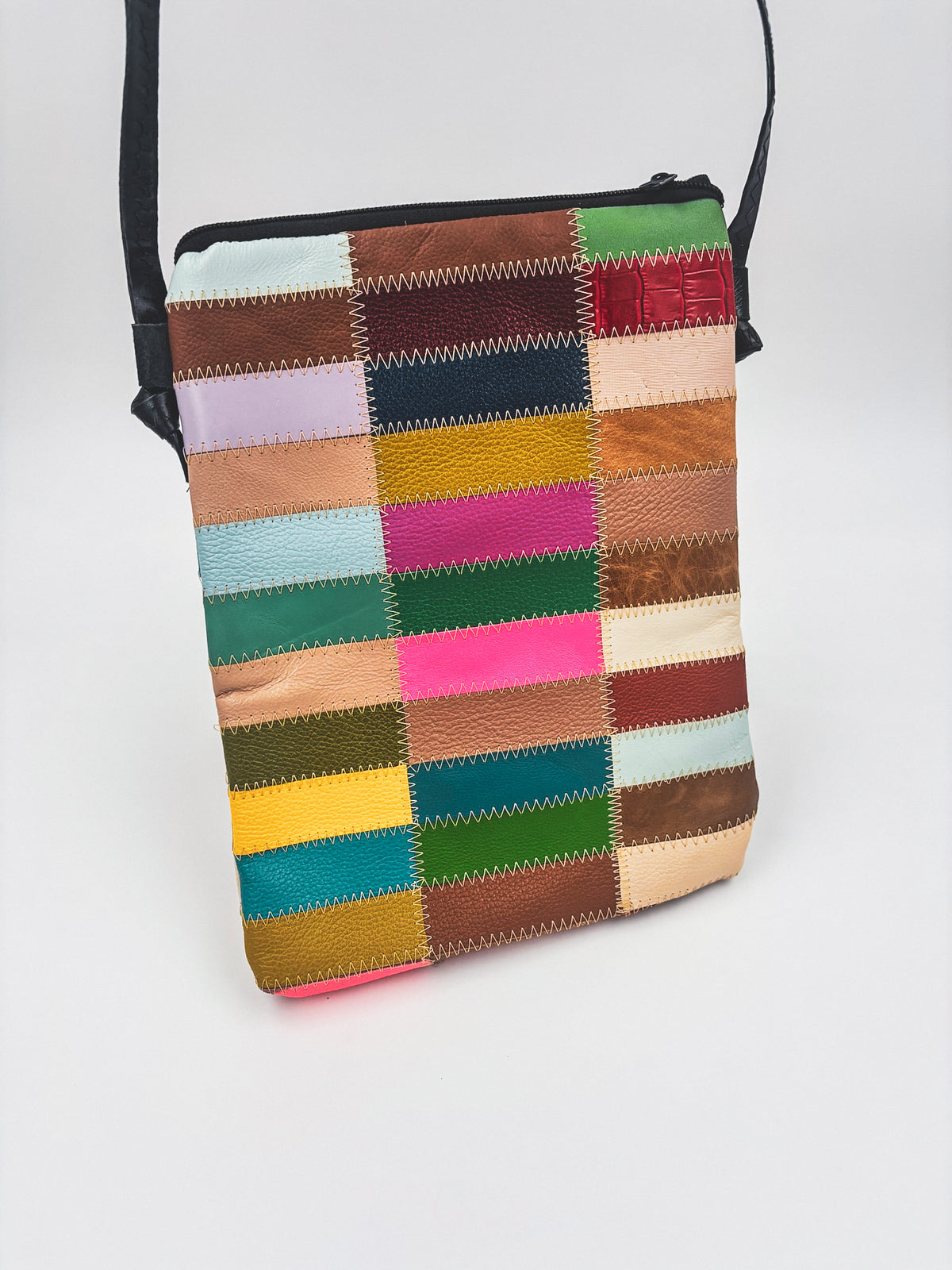 Patchwork Leather Crossbody - Medium