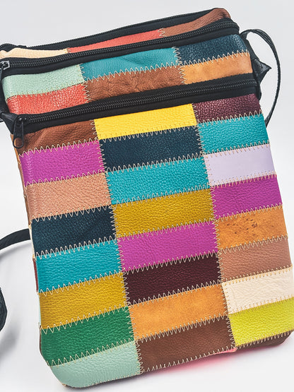 Patchwork Leather Crossbody - Medium