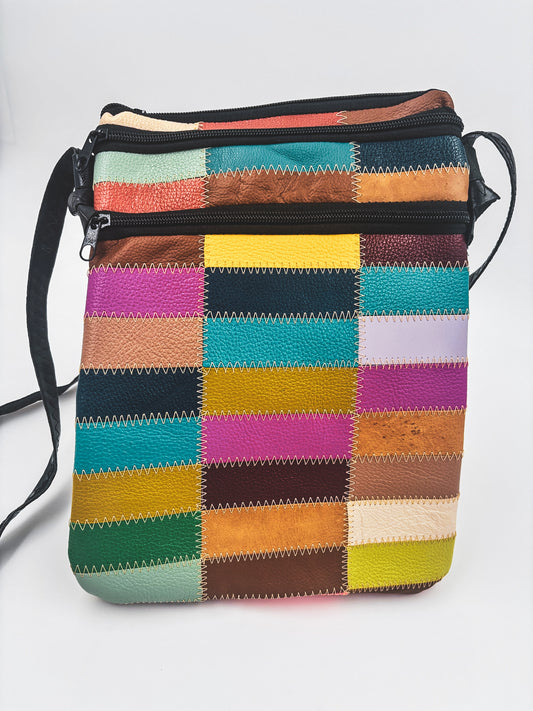 Patchwork Leather Crossbody - Medium