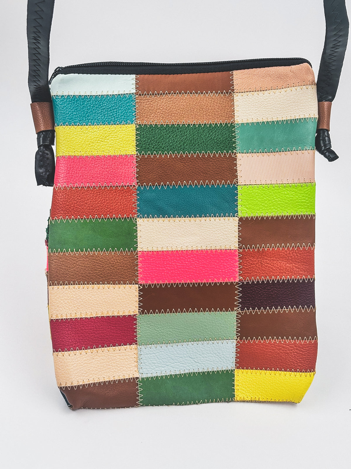 Patchwork Leather Crossbody - Large