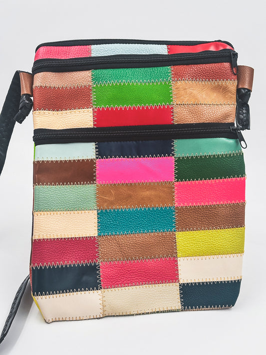 Patchwork Leather Crossbody - Large