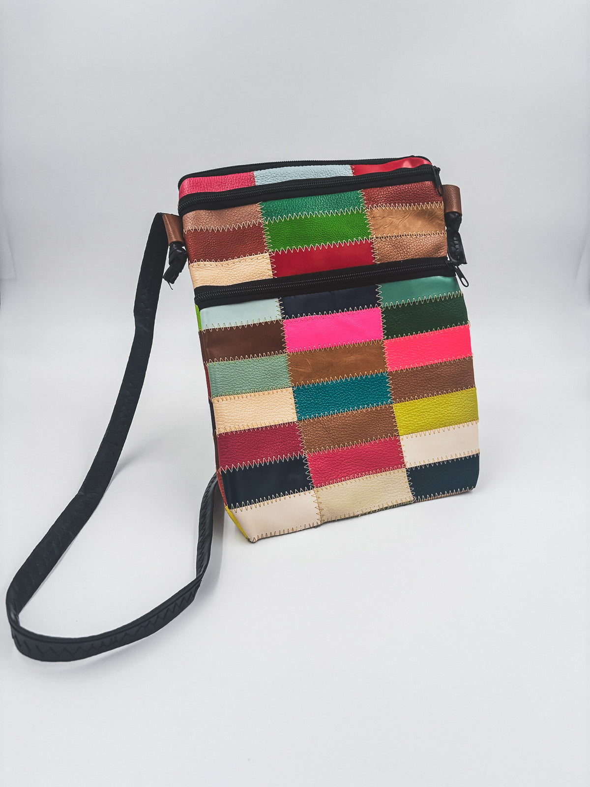Patchwork Leather Crossbody - Large