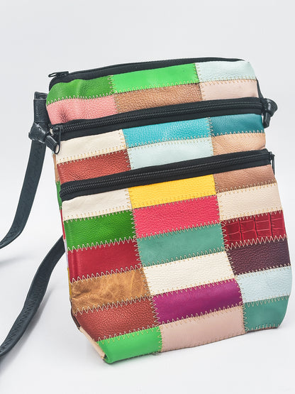 Patchwork Leather Crossbody - Large