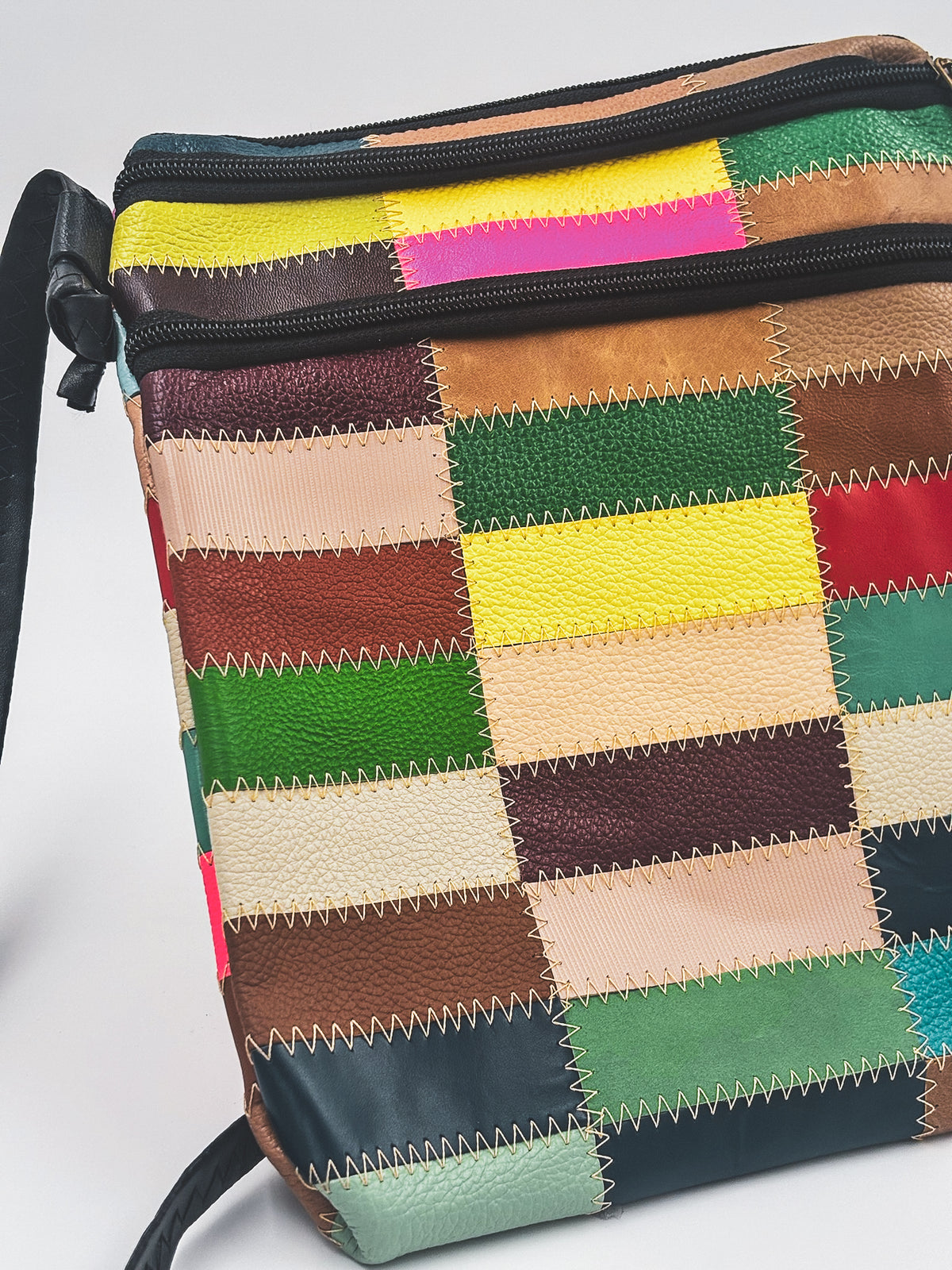 Patchwork Leather Crossbody - Medium