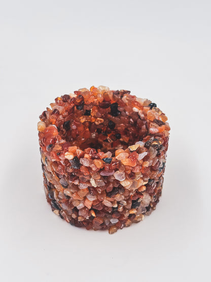 Mini Gemstone Chip Pot - Orange Quartz