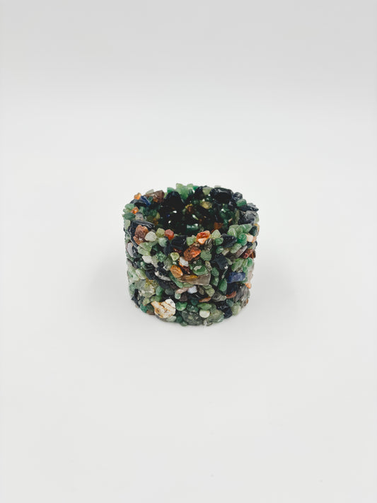 Mini Gemstone Chip Pot - Green Quartz